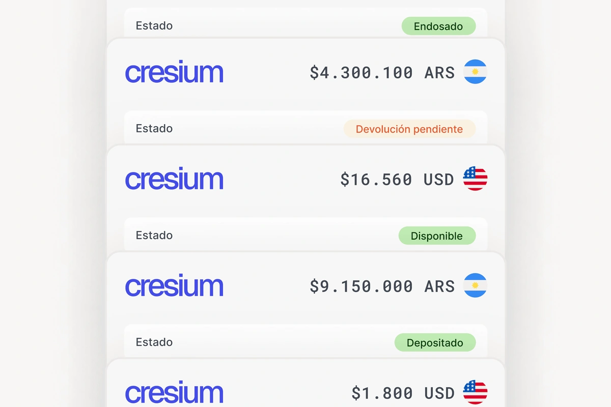 Echeqs en pesos y dólares